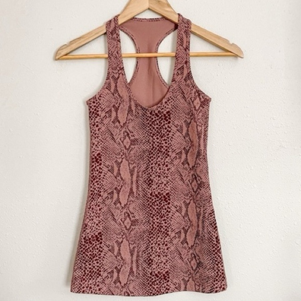 Lululemon Cool Racerback 
Desert SnakeSkin Tank Top Women’s Small